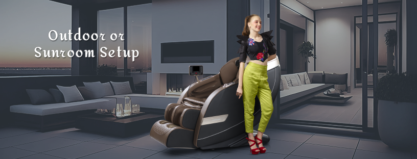 Massage chair in Outdoor setup