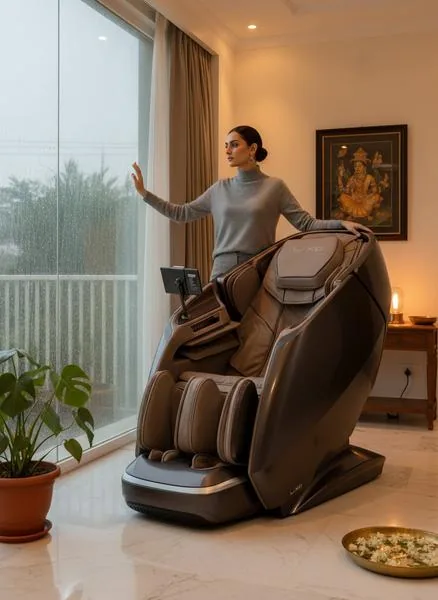 Lixo LI6666 massage chair in premium Indian home interior