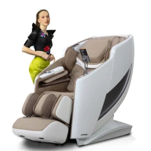 RoboticVibe massage chair -  RV7575 White + Brown